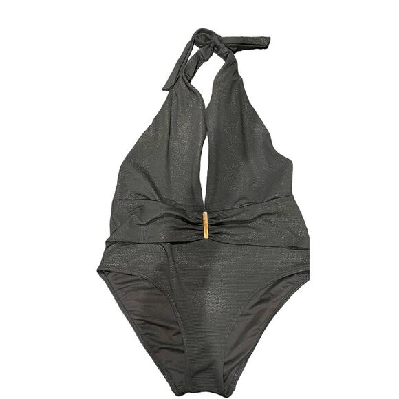 Victoria's Secret Other - Victoria's Secret Black Sparkle Plunge Bathing Suit, Large